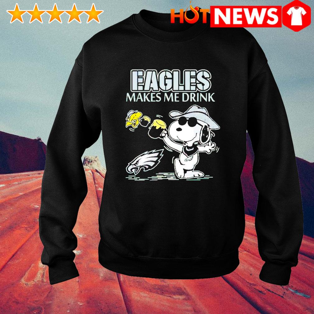 Philadelphia Eagles Makes Me Drink Snoopy And Woodstock T-Shirt - T-shirts  Low Price