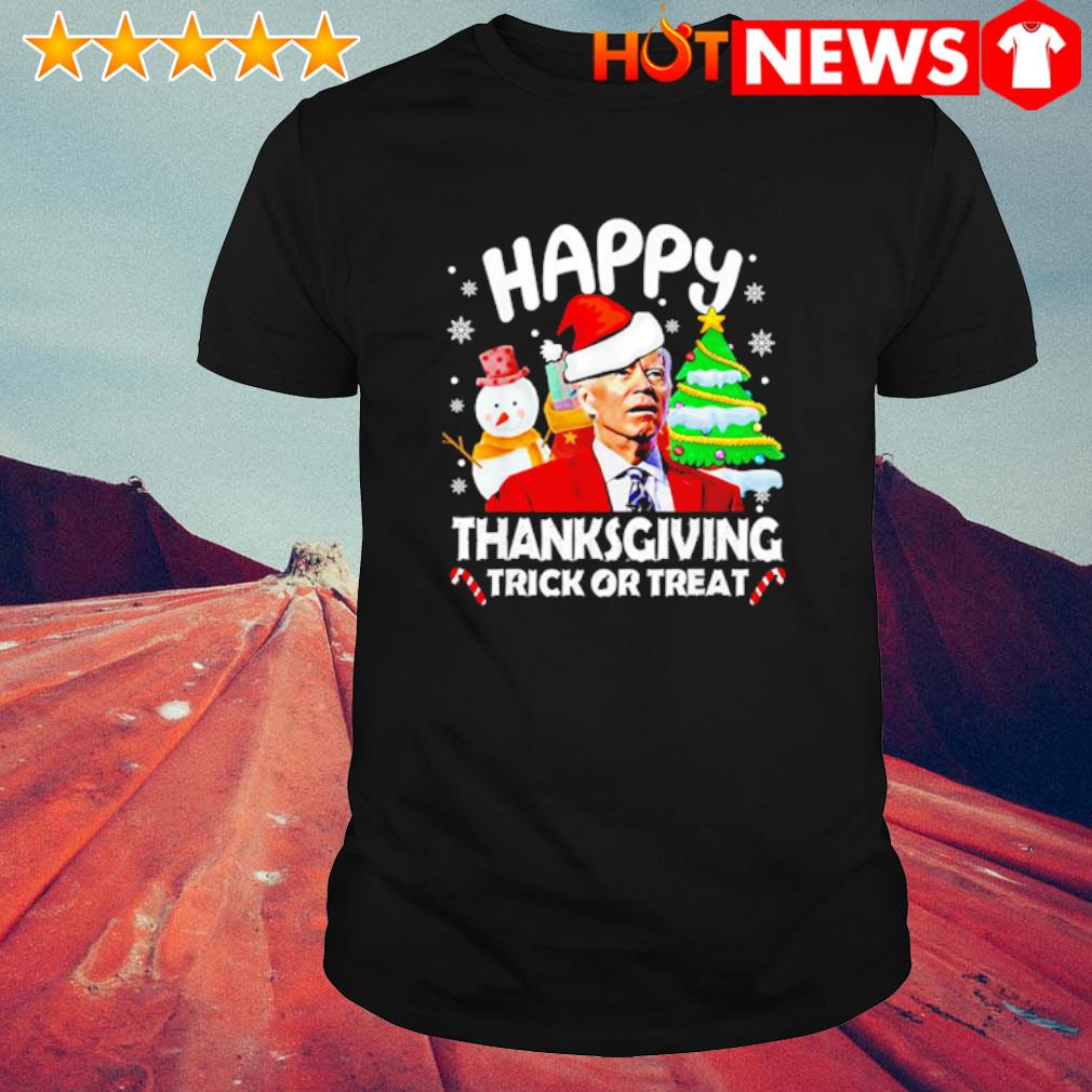 Joe Biden Merry Thanksgiving trick or treat Christmas shirt