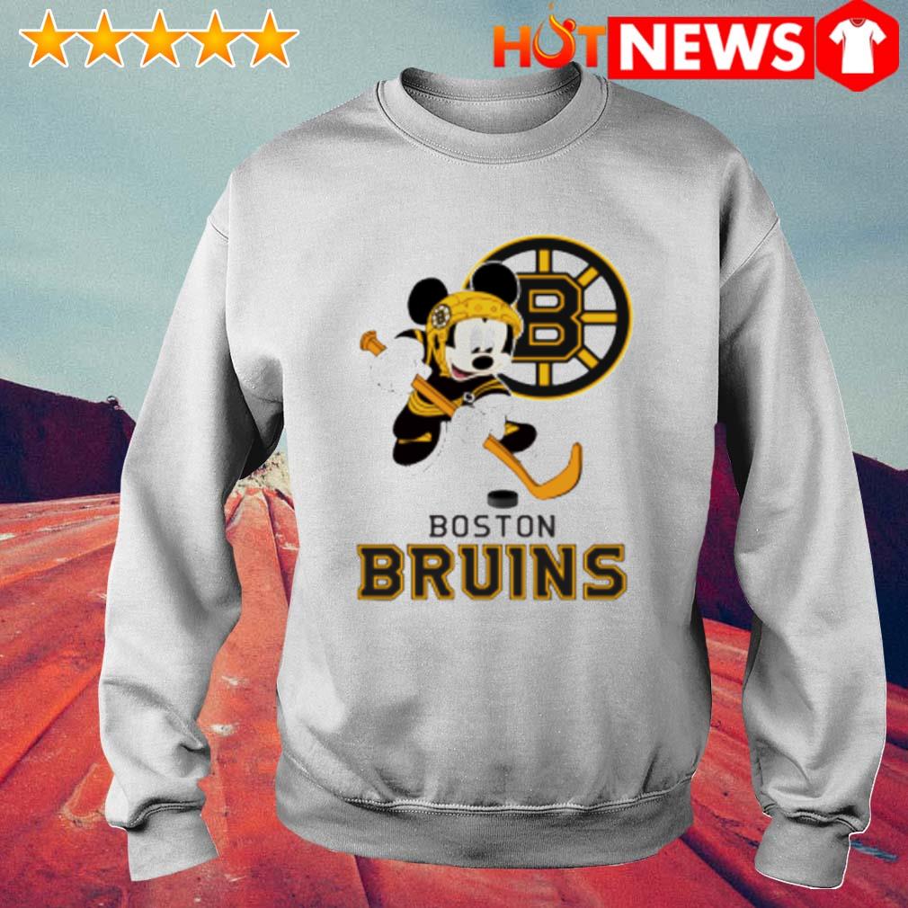 Nhl Hockey Mickey Mouse Team Boston Bruins Premium Men's T-Shirt 