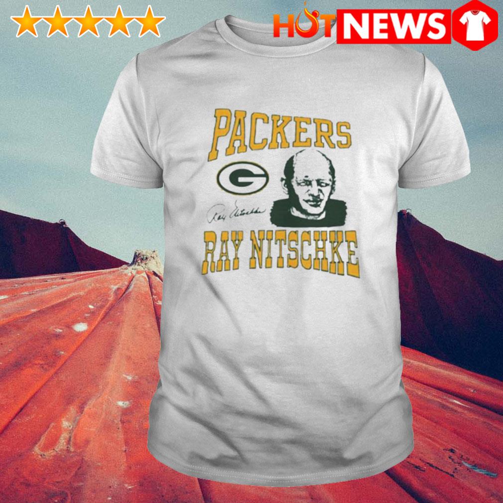 Green Bay Packers Homage #66 Nitschke Signature T-Shirt at the