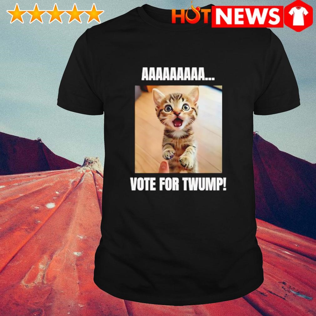 Official Aaaaaa vote for Trump cat 2024 shirt