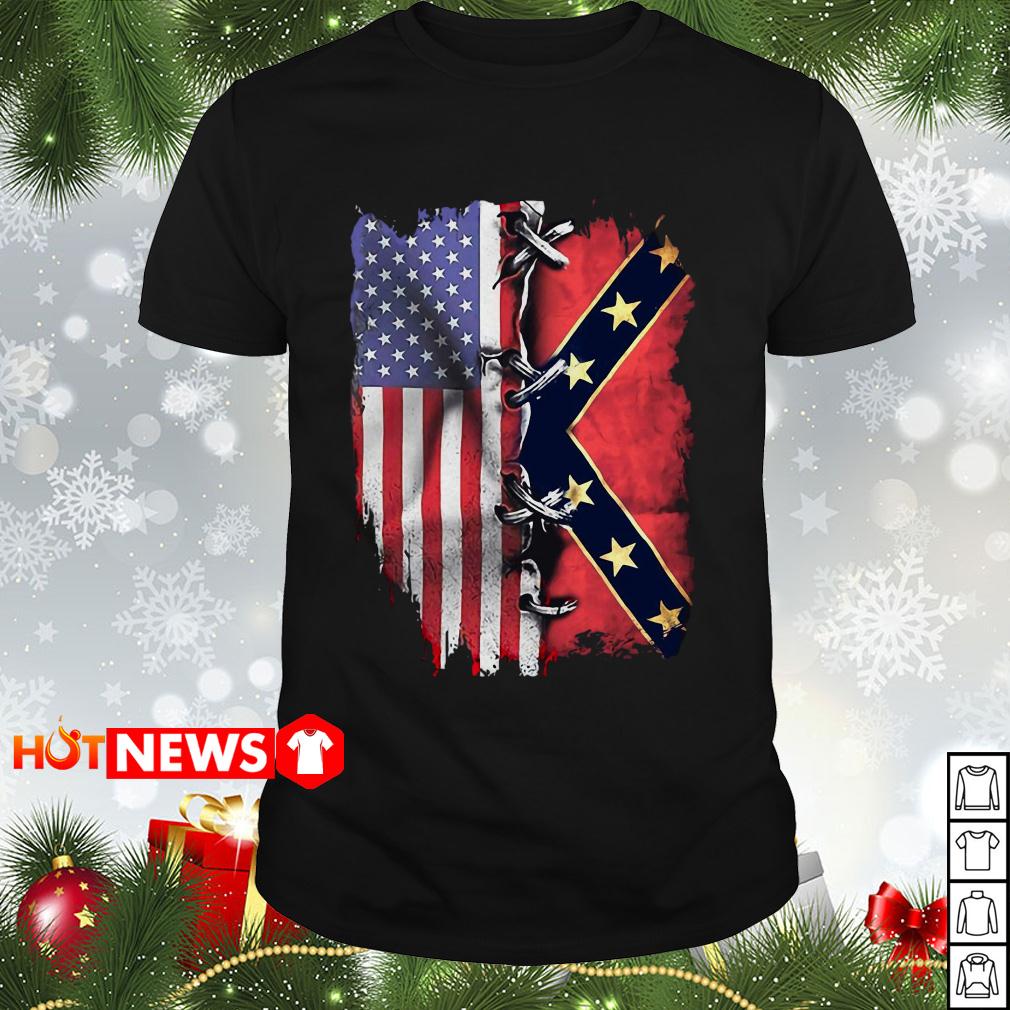 American flag and Confederate Flag shirt, hoodie and sweater
